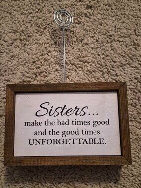 'Sisters' Desktop Photo Holder, NWT
